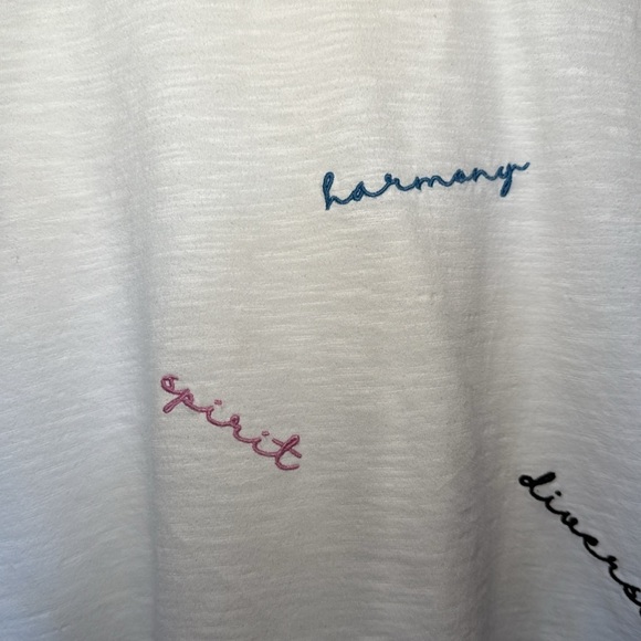 Pilcro for Anthropologie Women's White Inclusivity Graphic Tee size L - Picture 3 of 4